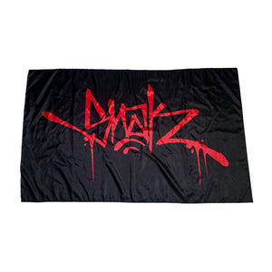 Snak Tag Flag (Red on Black)