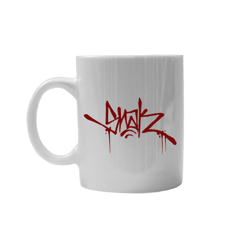 SNAK Coffee Cup - Glossy White w/ Red Logo - Snak The Ripper
