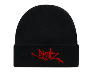 Snak Tag Beanie (Red on Black) - Snak The Ripper